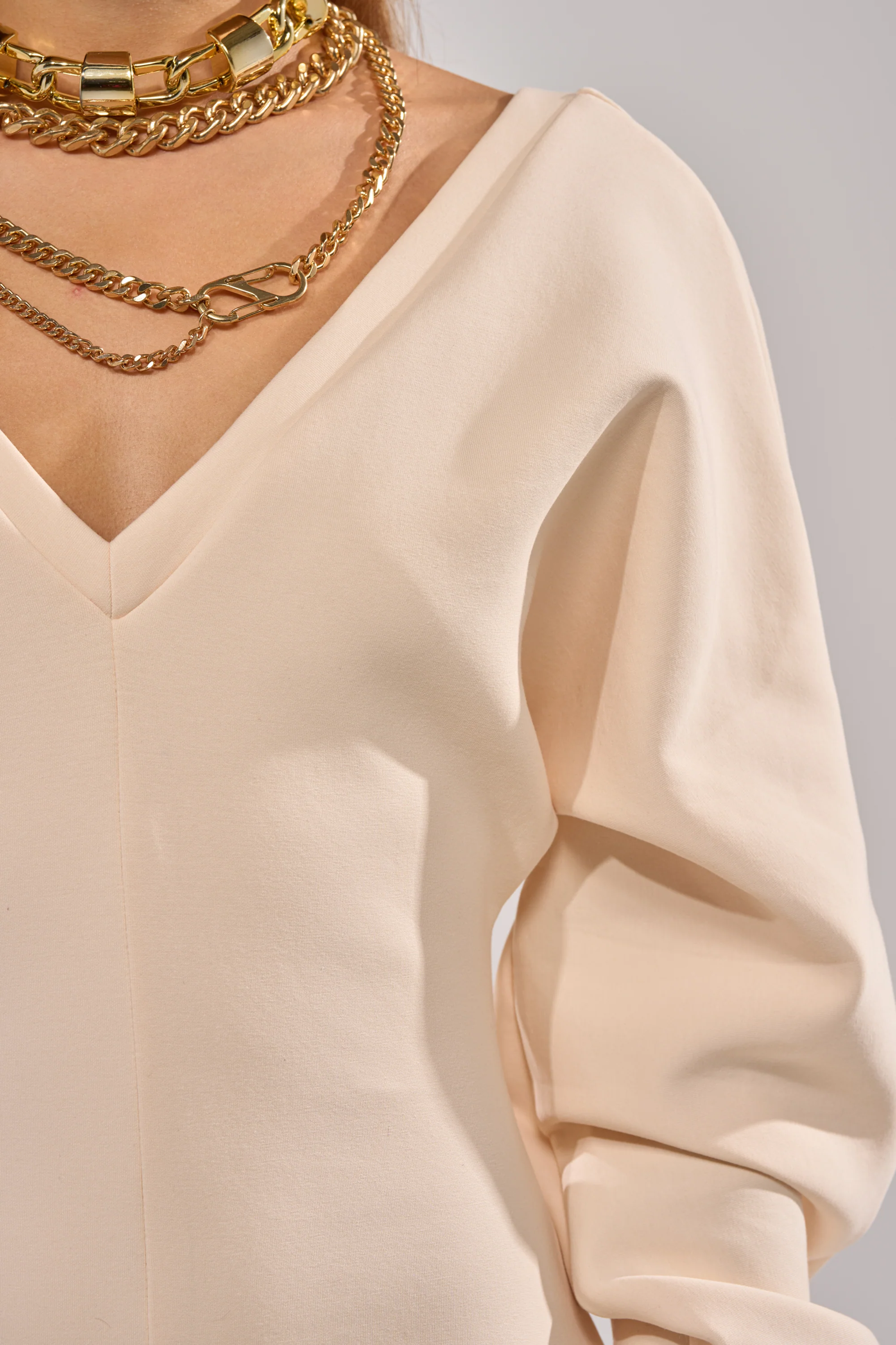 COMFY COZY SWEATSHIRT JUMPSUIT IN BONE - Image 7
