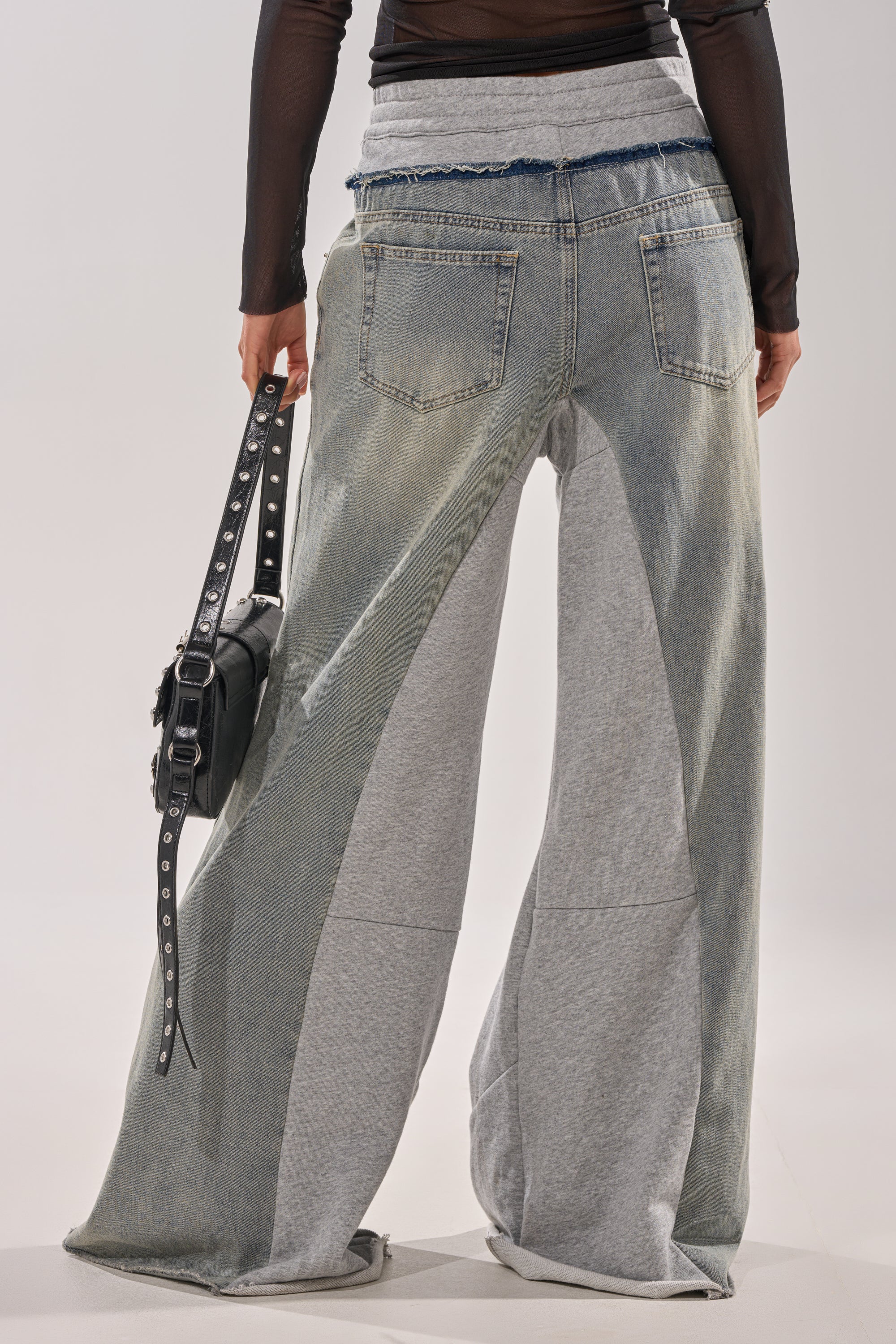 COMFY WIDE LEG DENIM JOGGER - Image 5