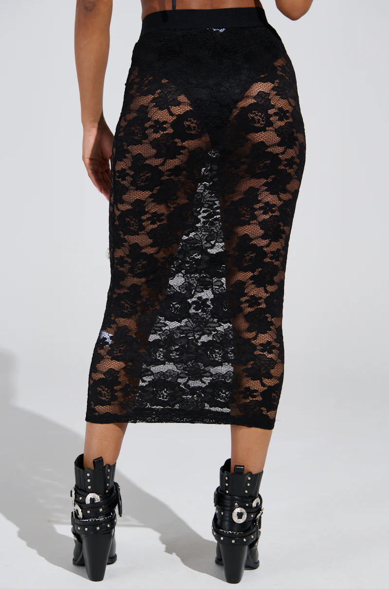CONTROLLED CHAOS LACE MIDI SKIRT - Image 7