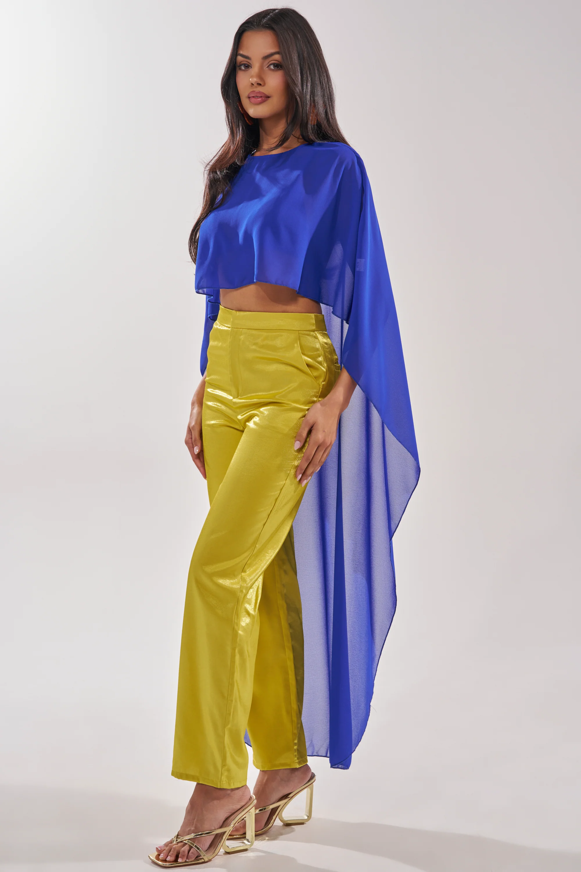 COOL GIRL CHIFFON BLOUSE IN ROYAL BLUE - Image 6