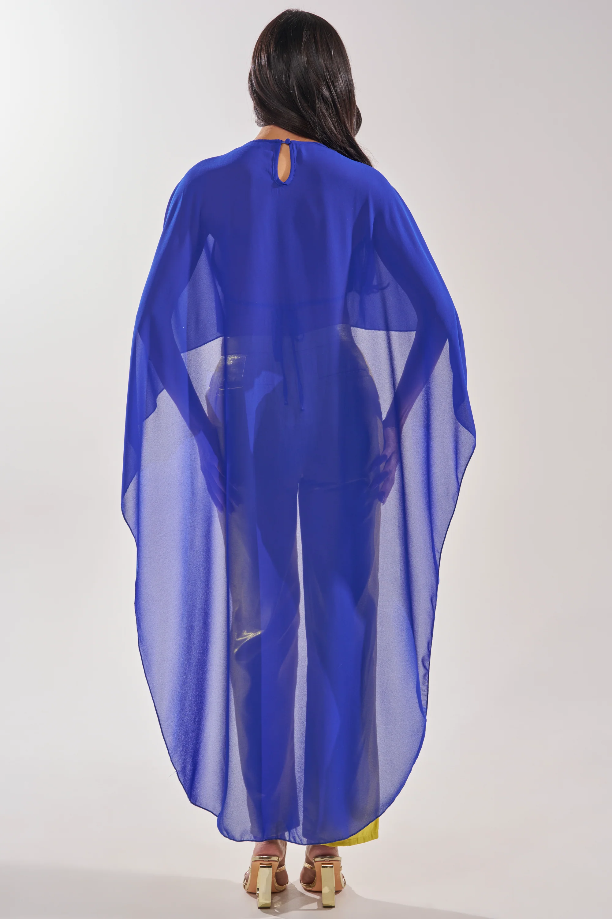 COOL GIRL CHIFFON BLOUSE IN ROYAL BLUE - Image 7