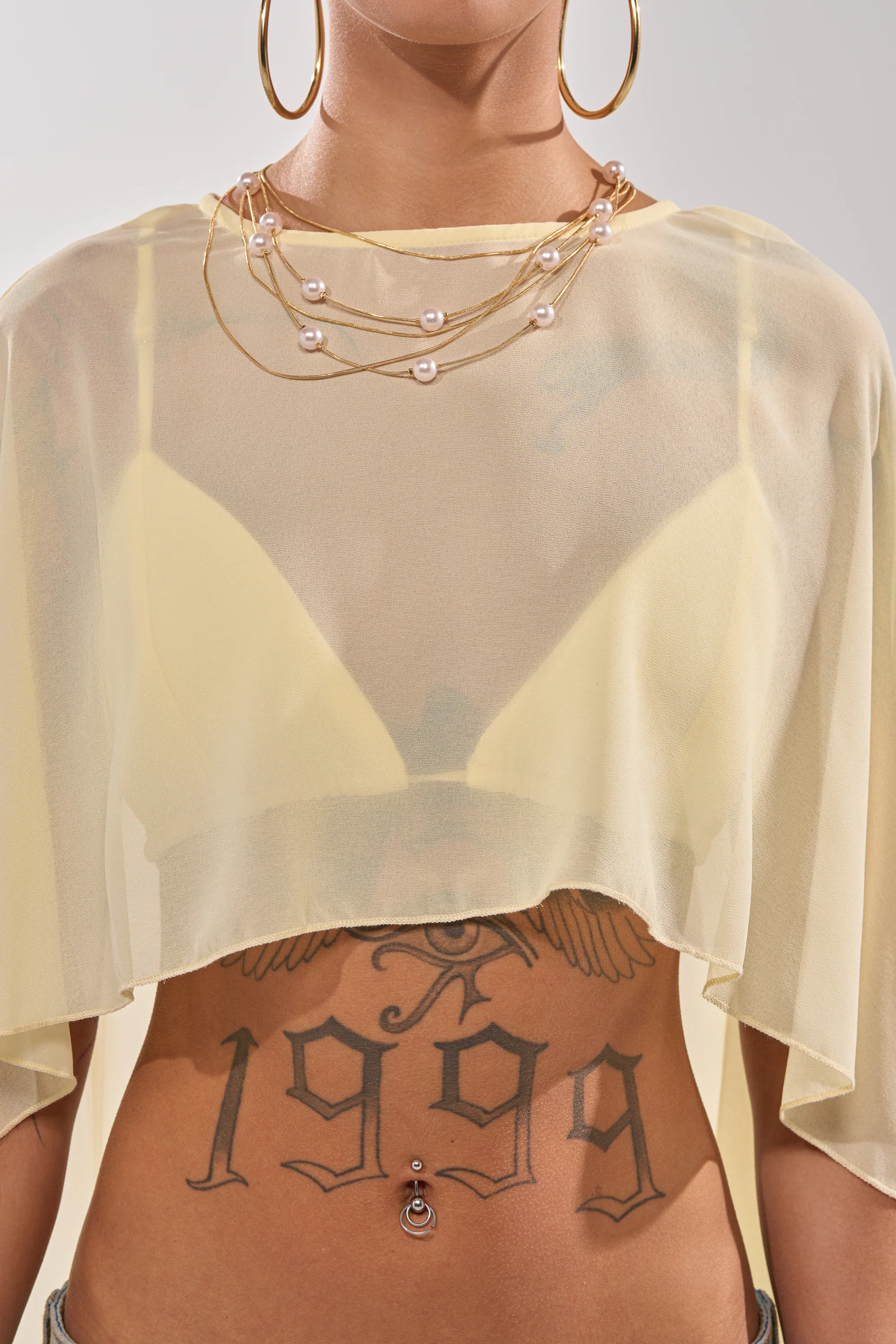COOL GIRL CHIFFON BLOUSE IN YELLOW - Image 6