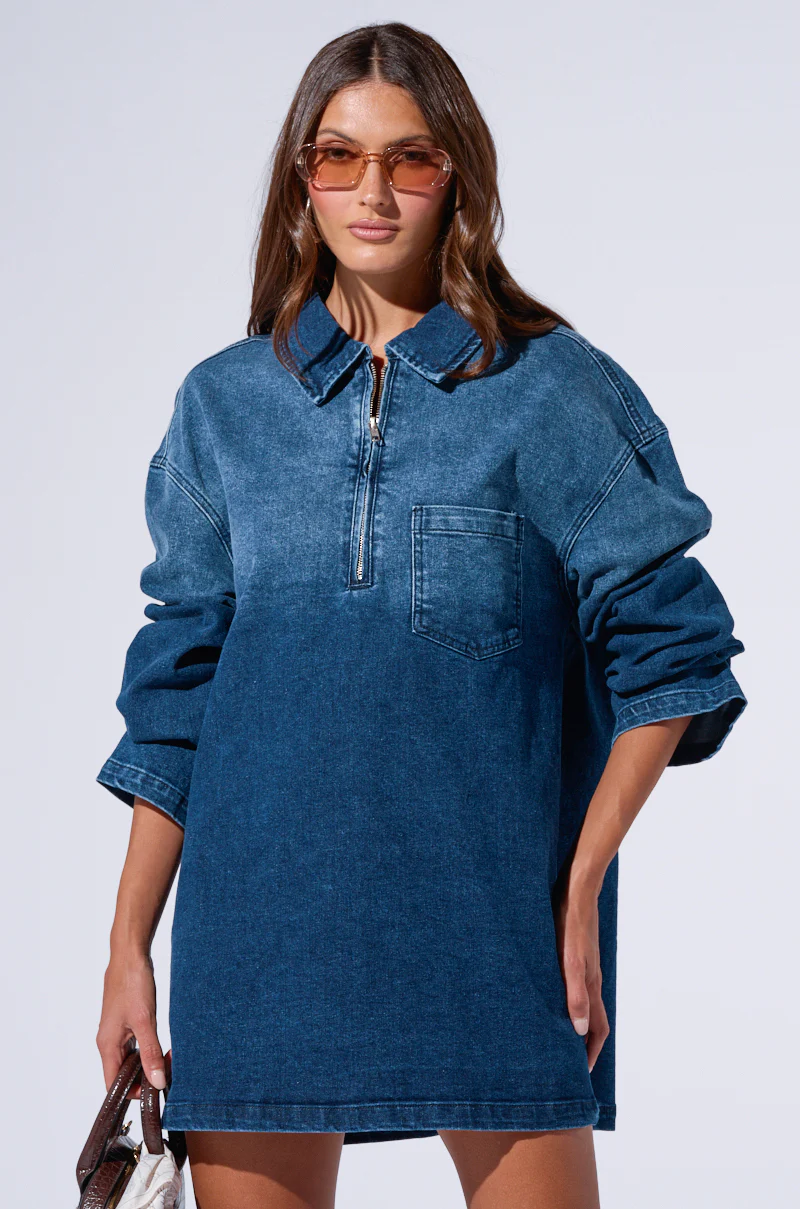COOL GIRL OVERSIZED DENIM SHIRT DRESS - Image 7
