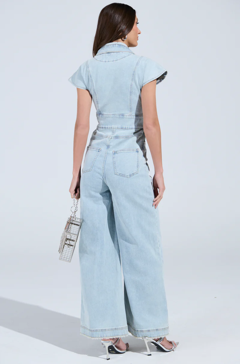 COOL GIRL WIDE LEG DENIM JUMPSUIT - Image 8