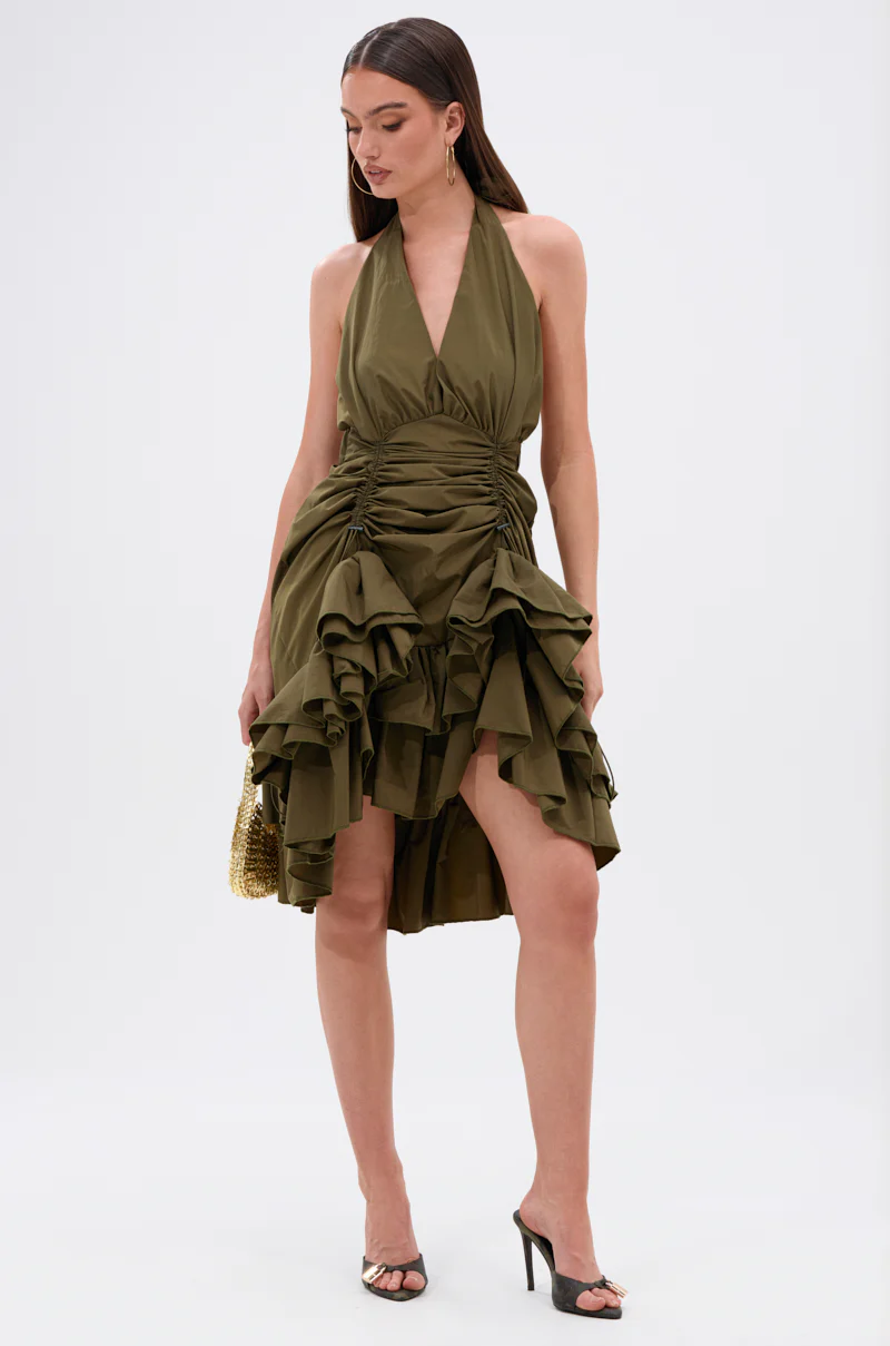 COOL GIRLS CLUB RUCHED MINI DRESS