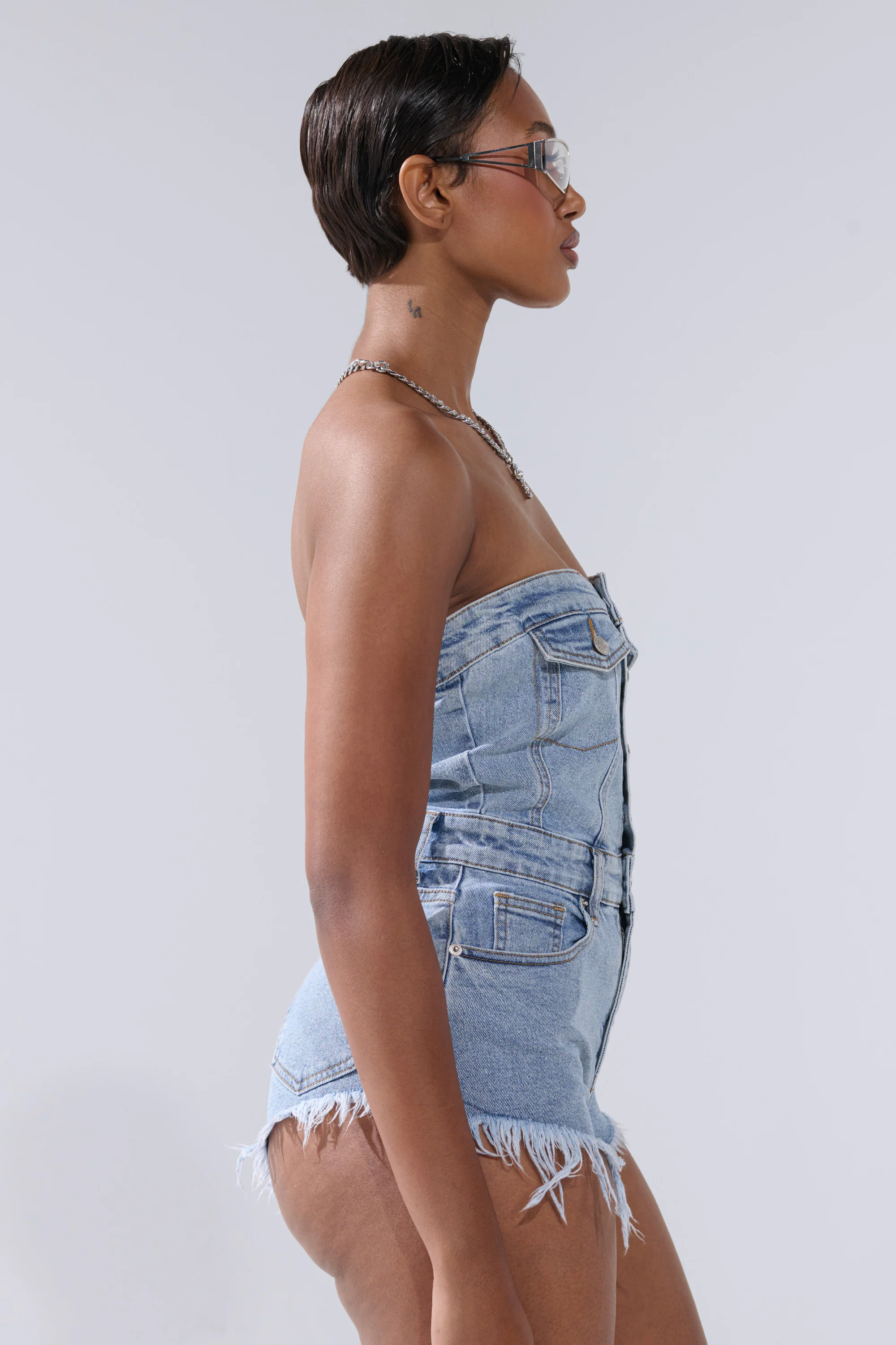 COOL IT COWBOY DENIM ROMPER - Image 5