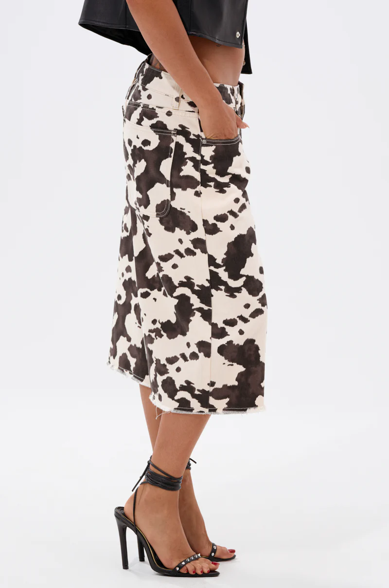 COOLEST ON THE BLOCK COW HIDE BERMUDA SHORT - Image 4