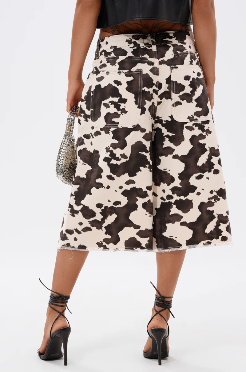 COOLEST ON THE BLOCK COW HIDE BERMUDA SHORT - Image 5