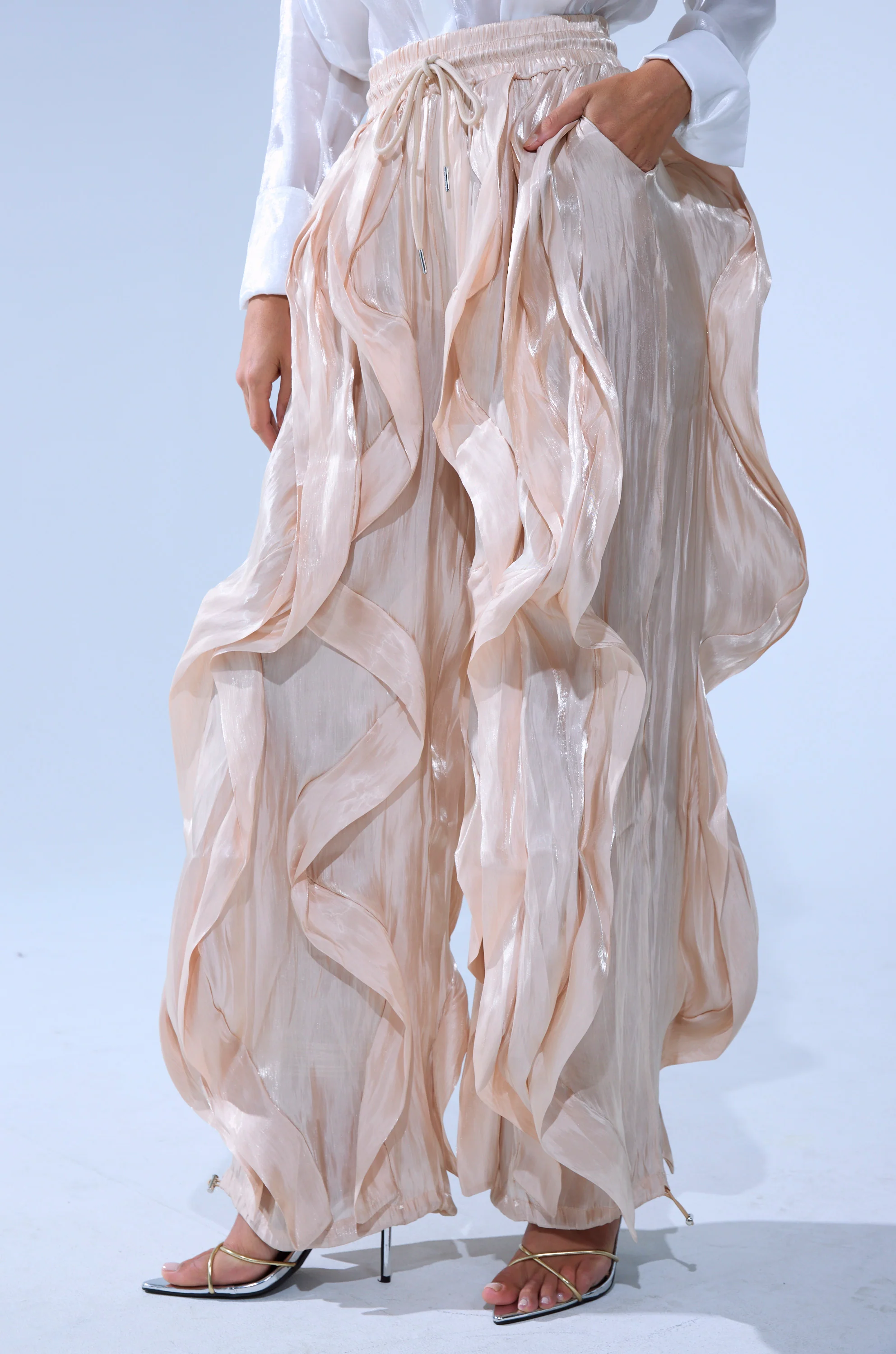 COOLEST ON THE BLOCK SATIN JOGGER - Image 3