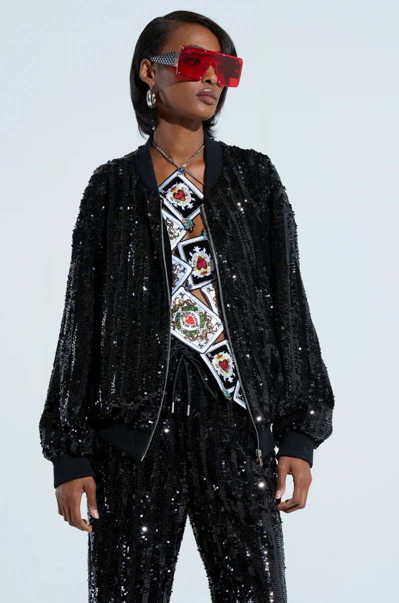 COSMIC SEQUIN BOMBER - Image 2