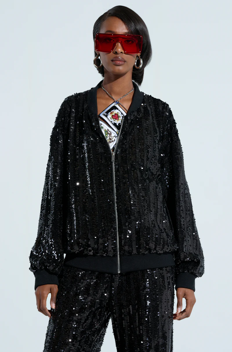 COSMIC SEQUIN BOMBER - Image 3