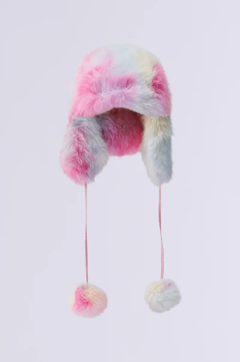 COTTON CANDY SKIES FAUX FUR AVIATOR HAT