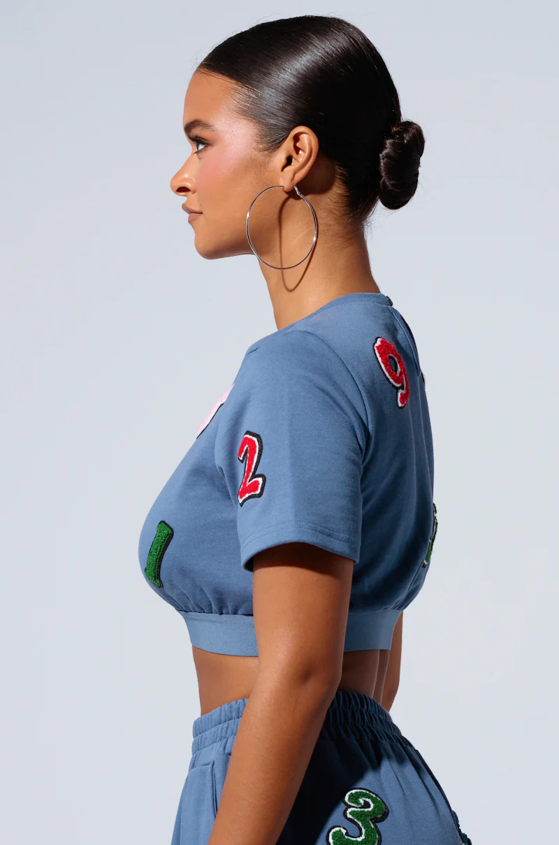 COUNT IT UP! SHORT SLEEVE CROPPED TSHIRT - Image 2