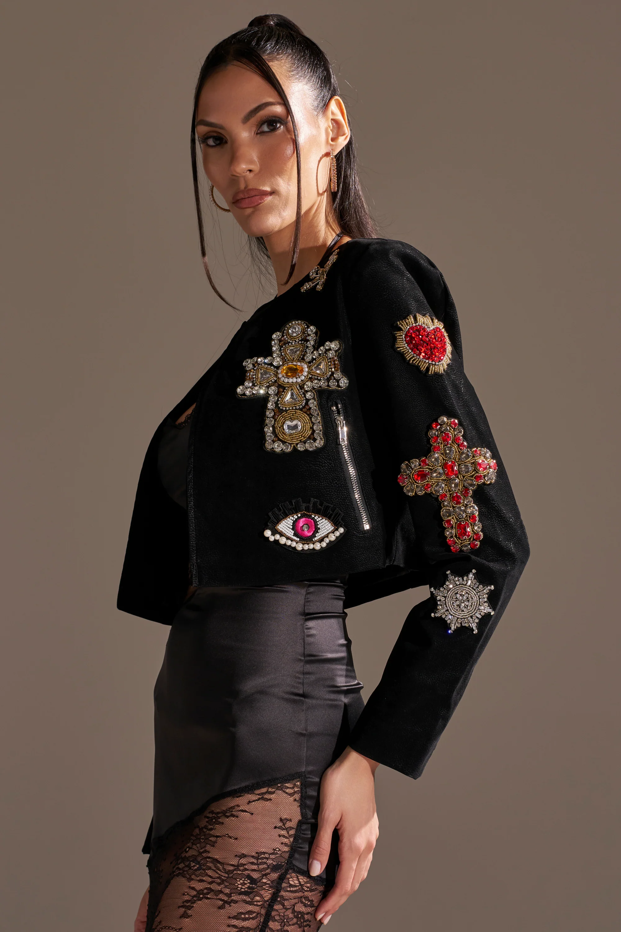 COUNT YOUR BLESSINGS EMBELLISHED BLAZER - Image 6
