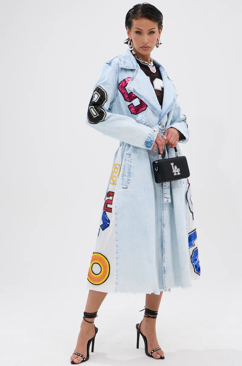 COUNTDOWN PATCH DENIM TRENCH