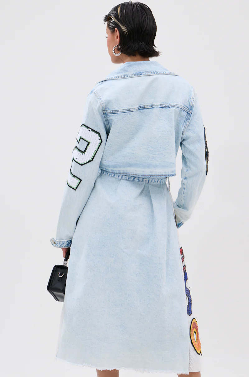 COUNTDOWN PATCH DENIM TRENCH - Image 5