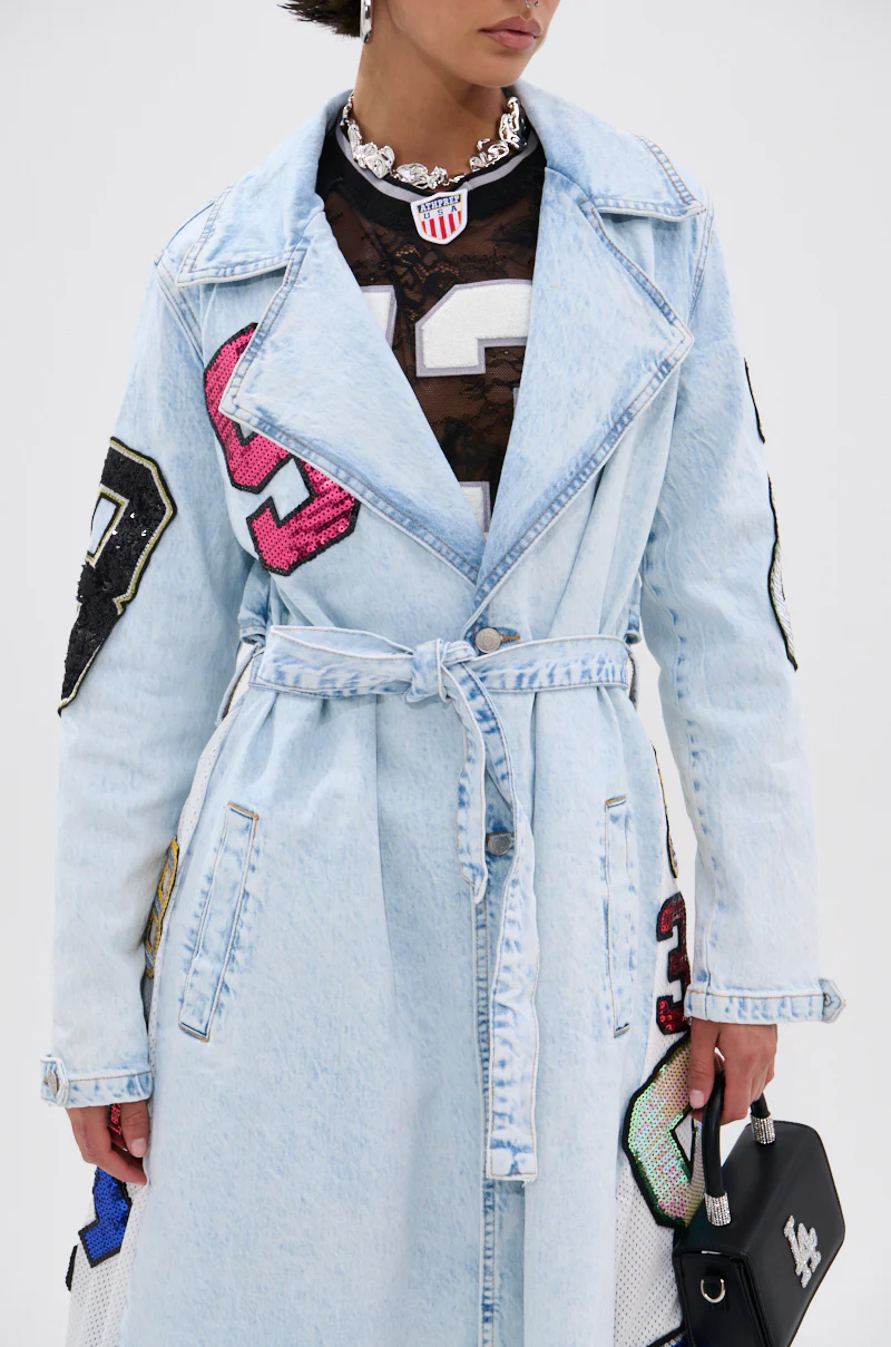 COUNTDOWN PATCH DENIM TRENCH - Image 6