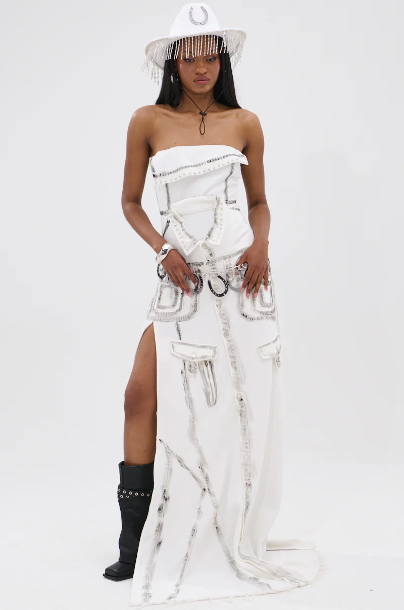 COVER STAR DENIM MAXI DRESS - Image 2