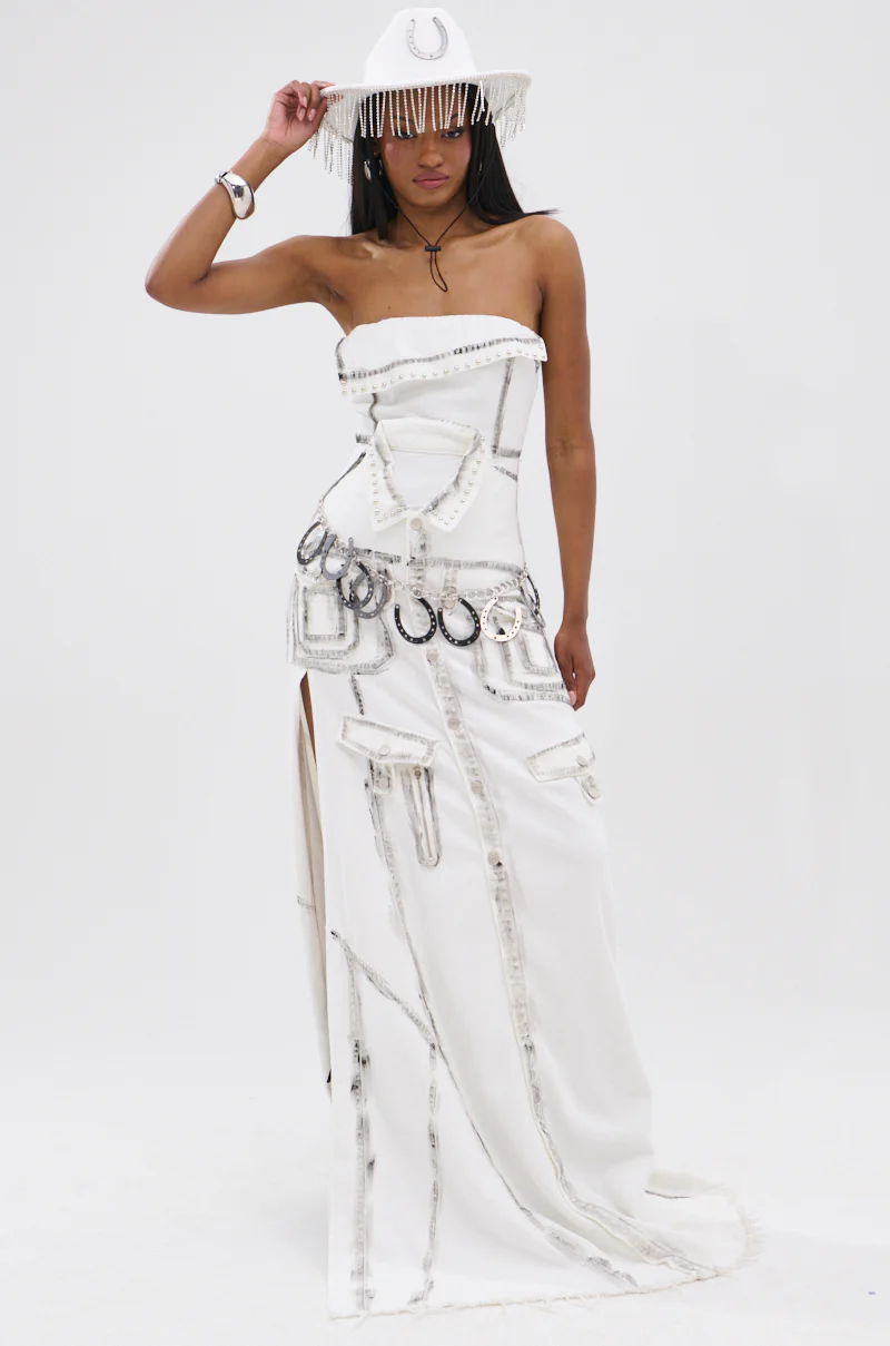 COVER STAR DENIM MAXI DRESS - Image 4