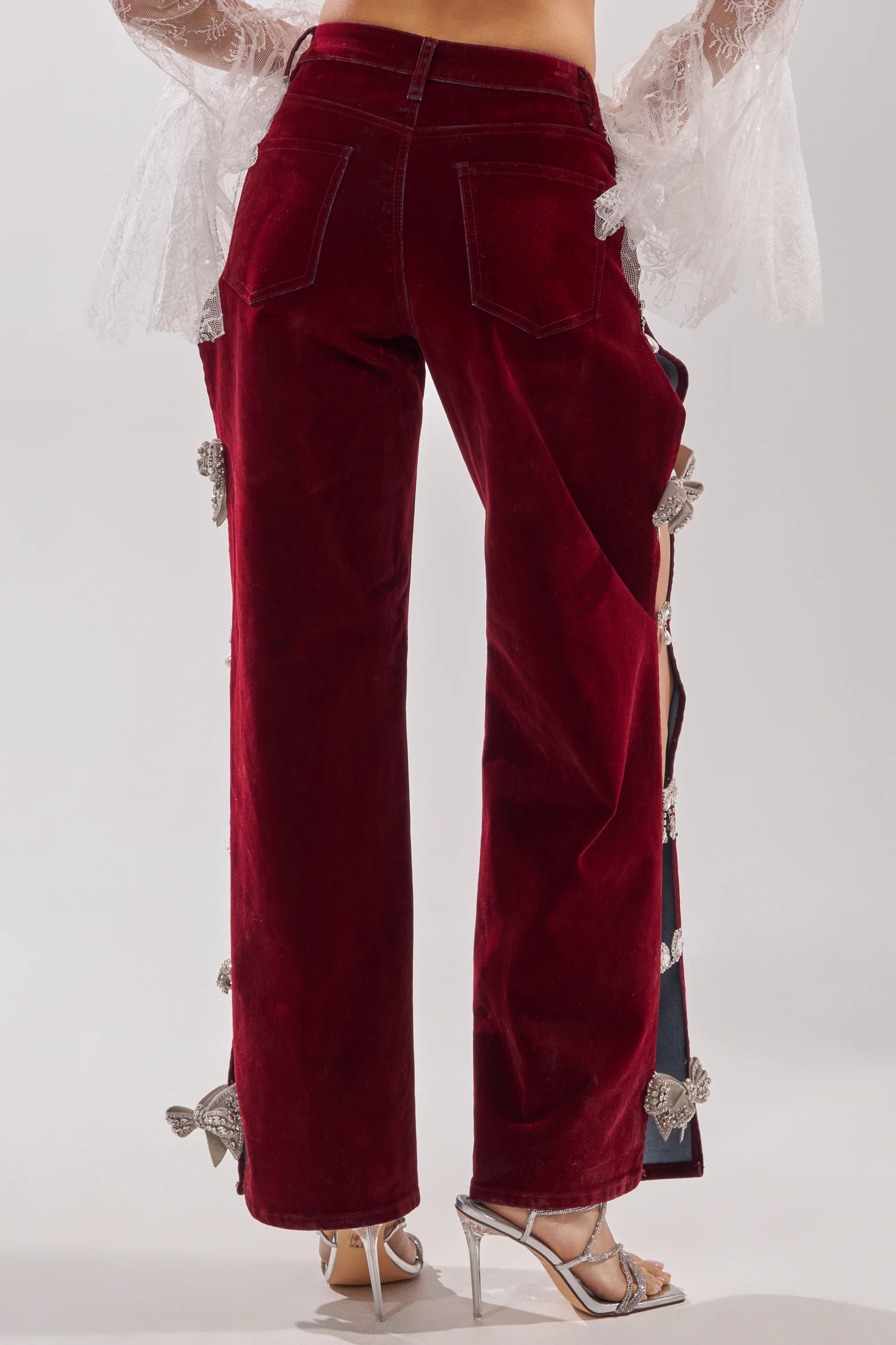 COVERED IN DIAMONDS RELAXED VELVET DENIM - Image 5