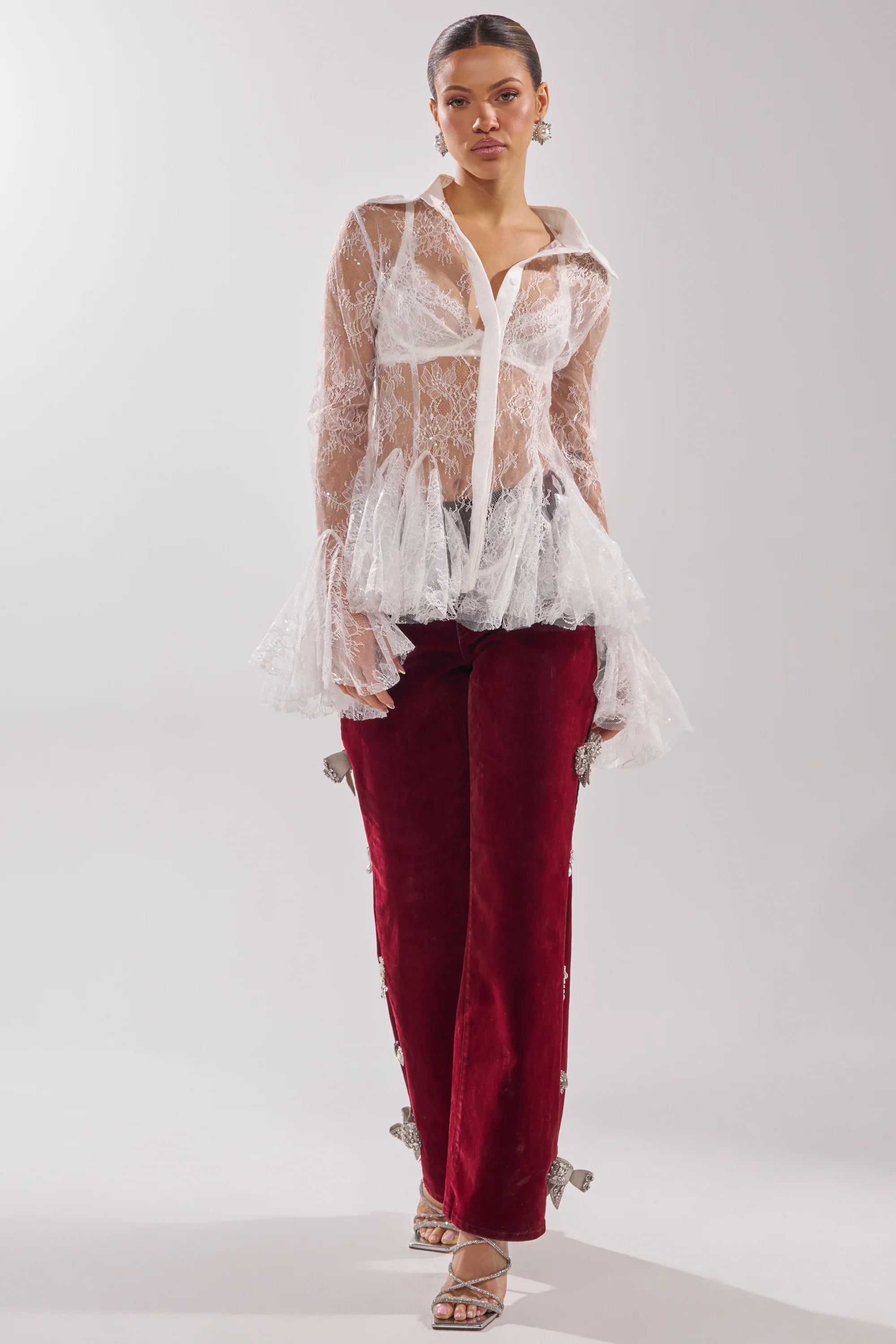 COVERED IN DIAMONDS RELAXED VELVET DENIM - Image 6