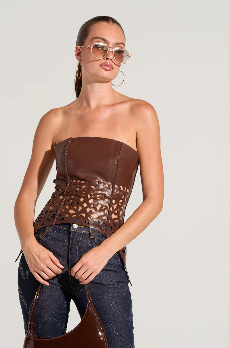 COWGIRL DREAMS STRAPLESS CUTOUT TOP - Image 2