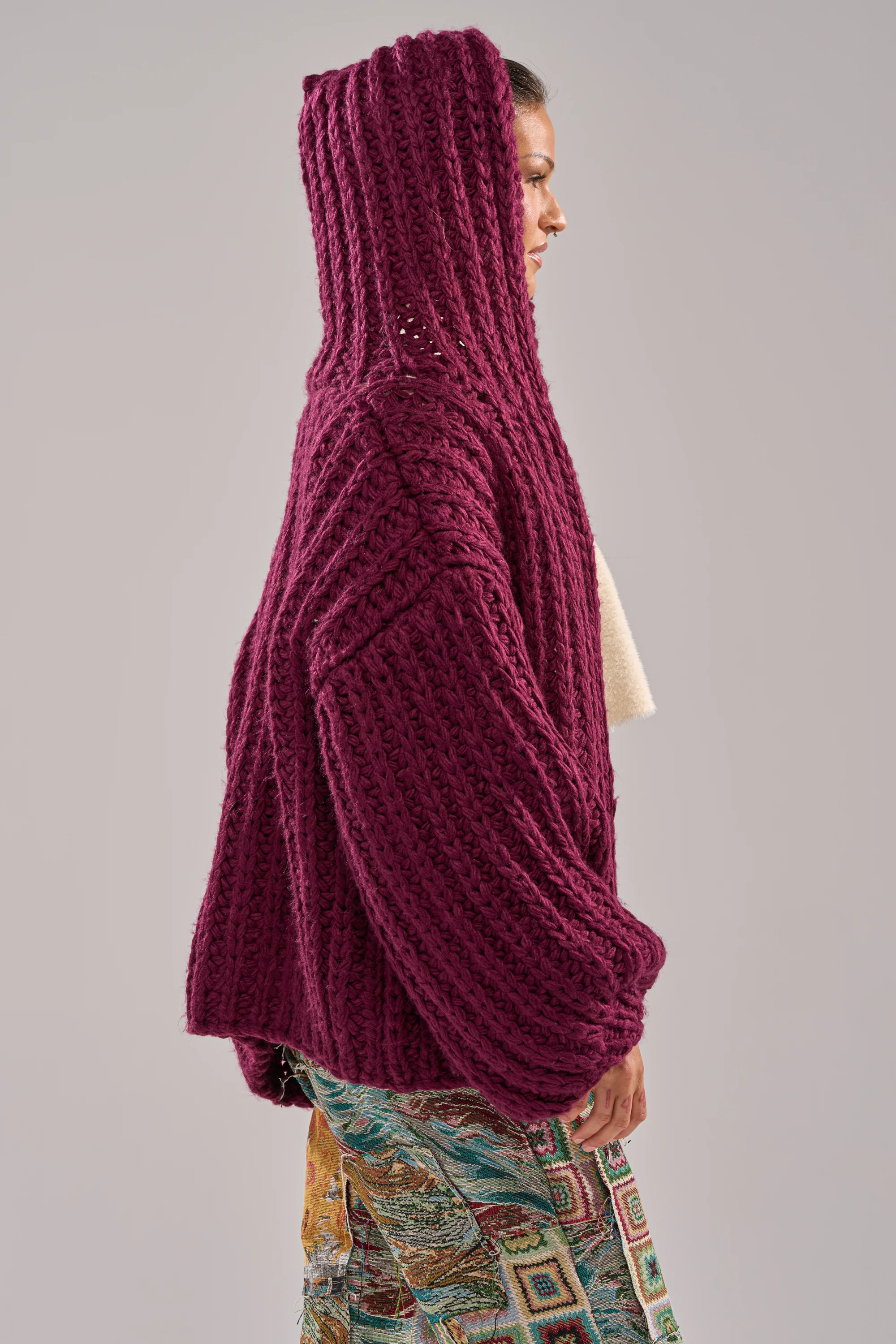 COZY CROCHET HOODED CARDIGAN - Image 5