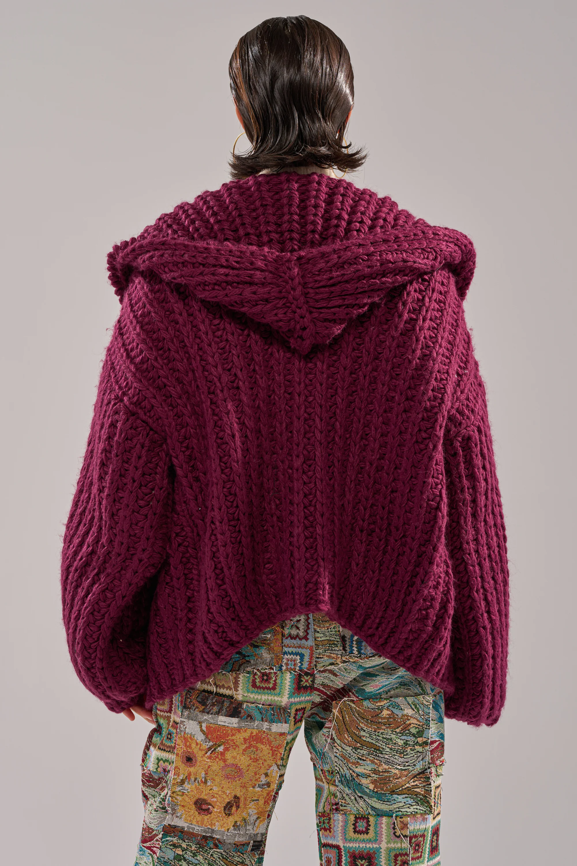COZY CROCHET HOODED CARDIGAN - Image 7