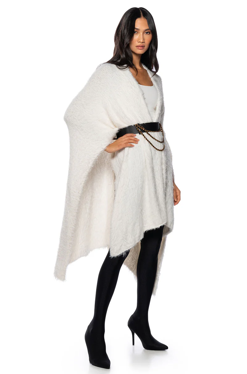 COZY TAPE KNIT PONCHO - Image 3