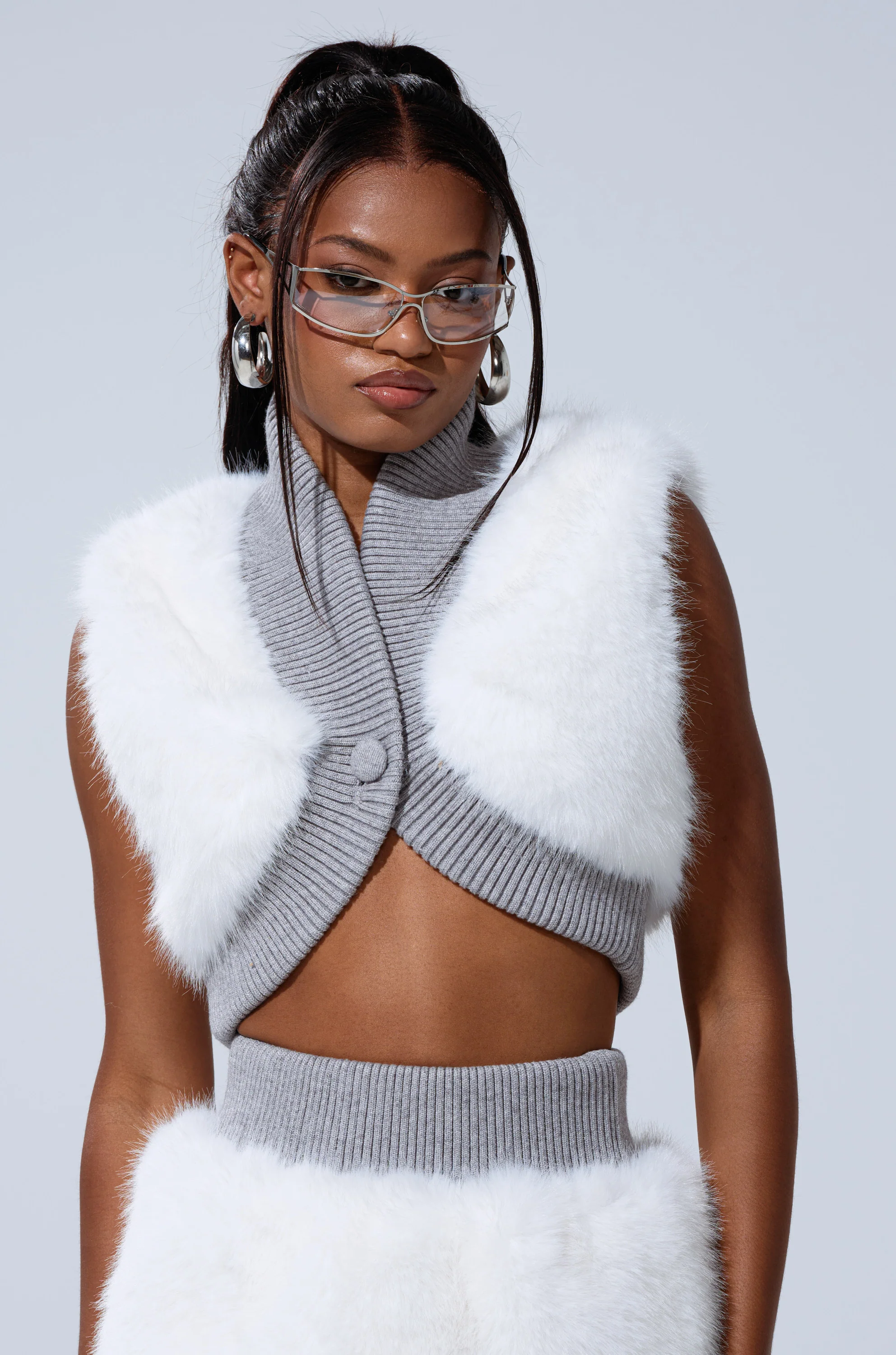 COZY VIBES FUR CARDIGAN