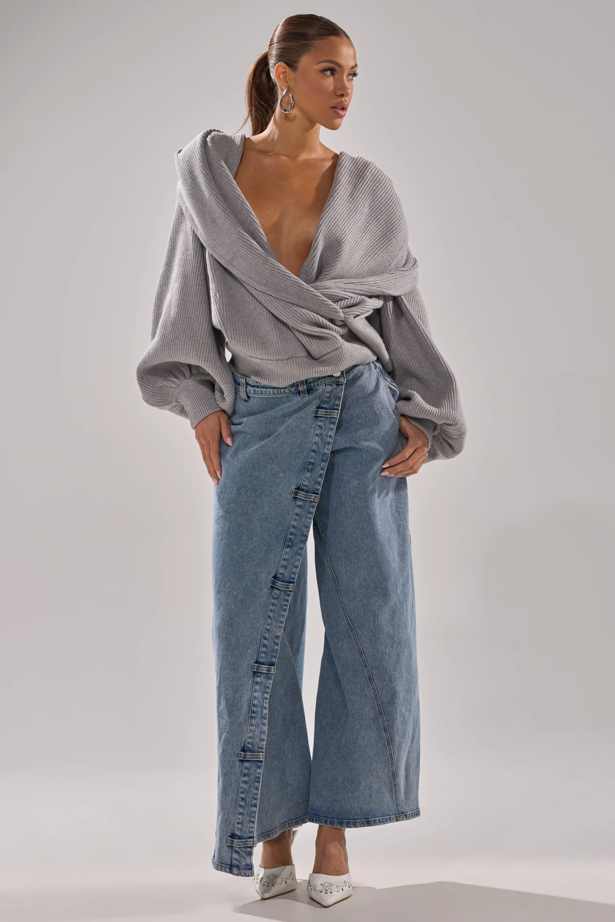 CRAZY FOR YOU CROSS FRONT SWEATER - Image 9