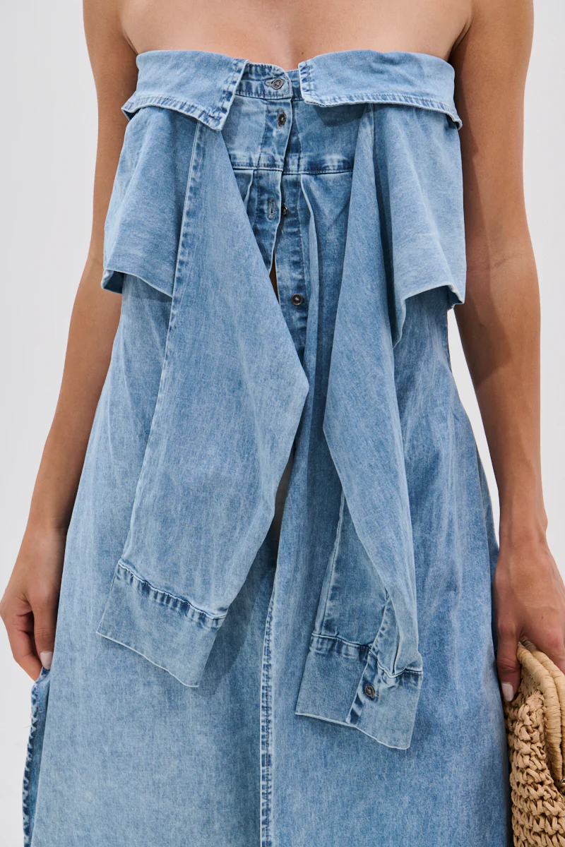 CRAZY FOR YOU DENIM BLOUSE - Image 10