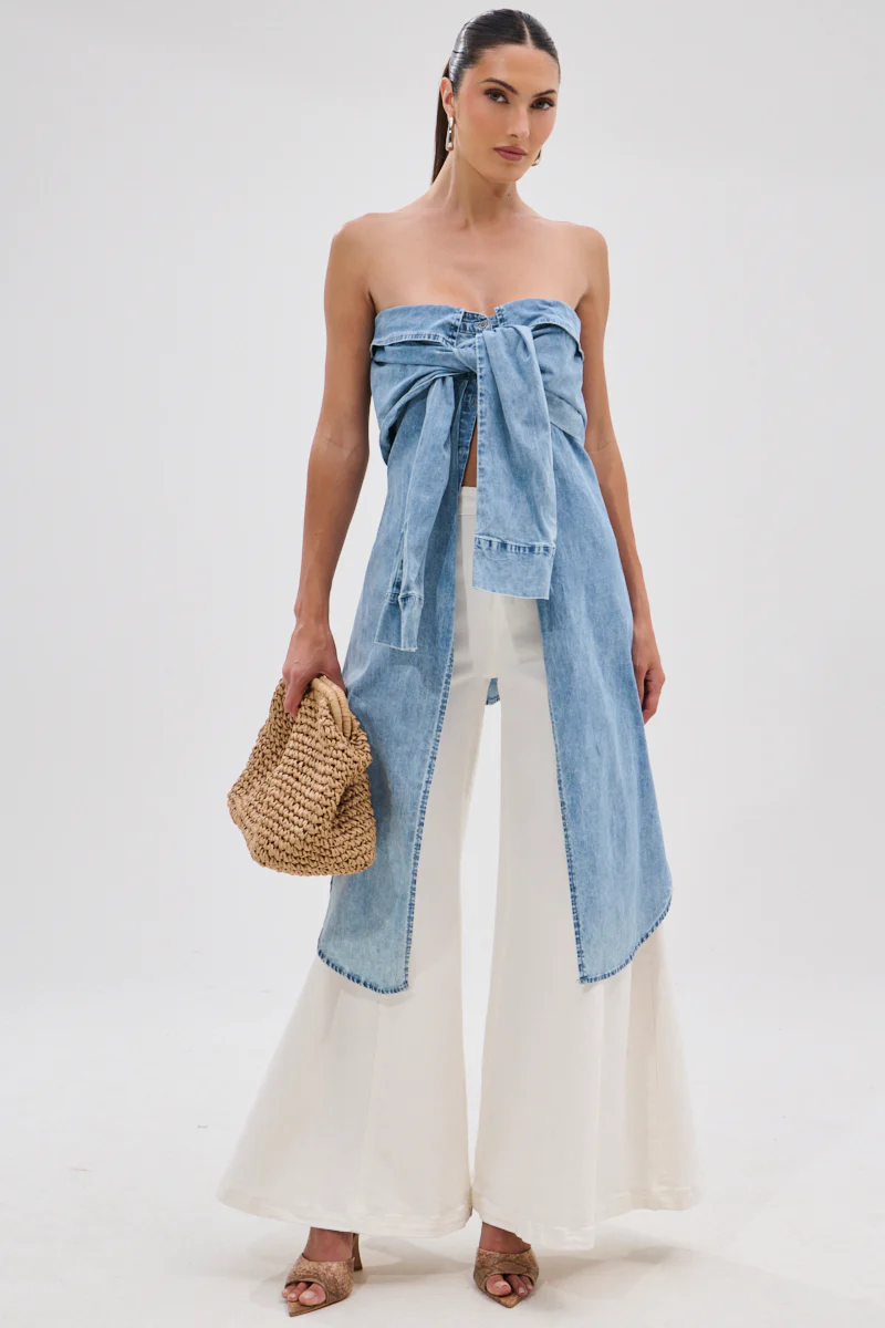 CRAZY FOR YOU DENIM BLOUSE - Image 9