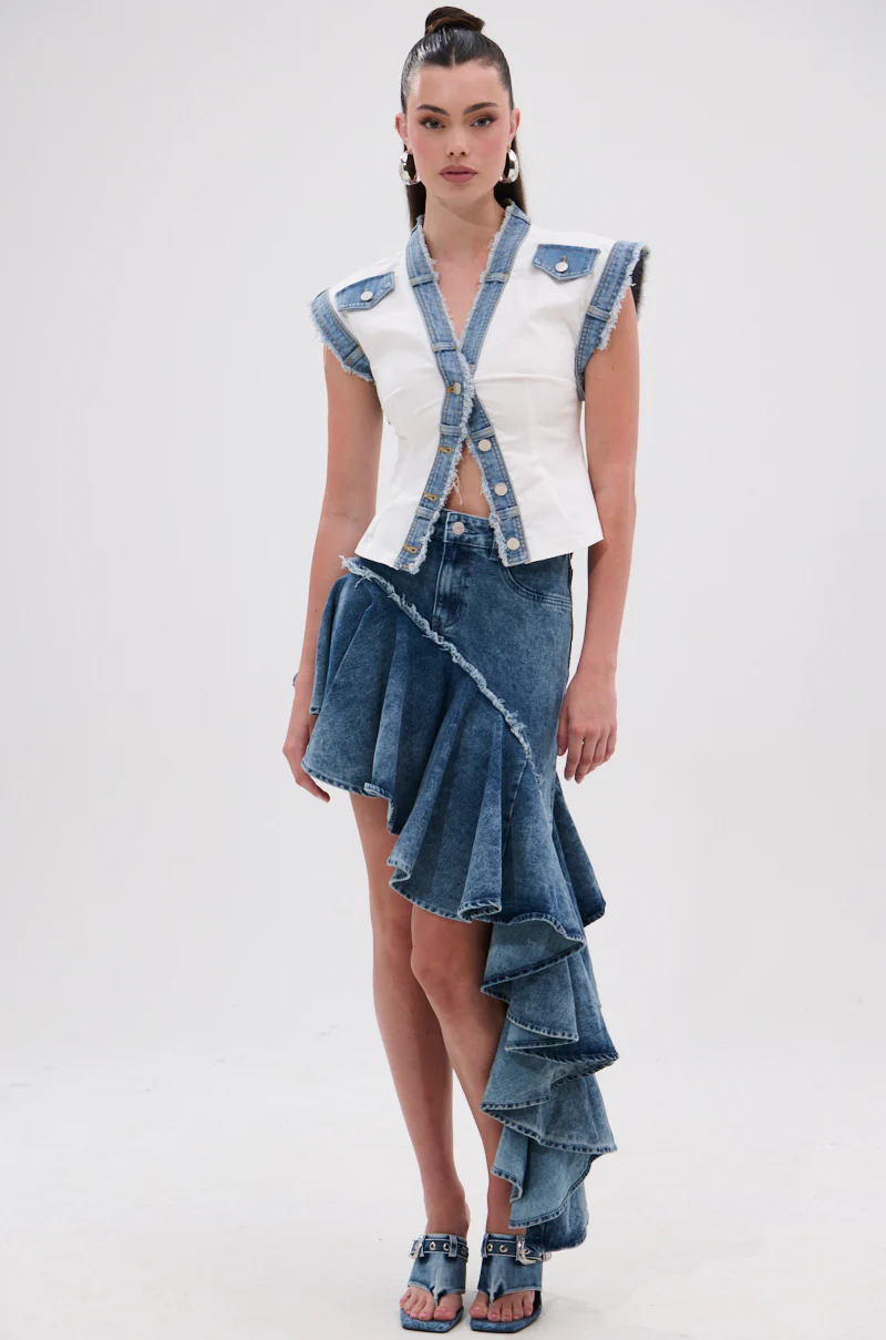CRAZY FOR YOU DENIM SKIRT - Image 7