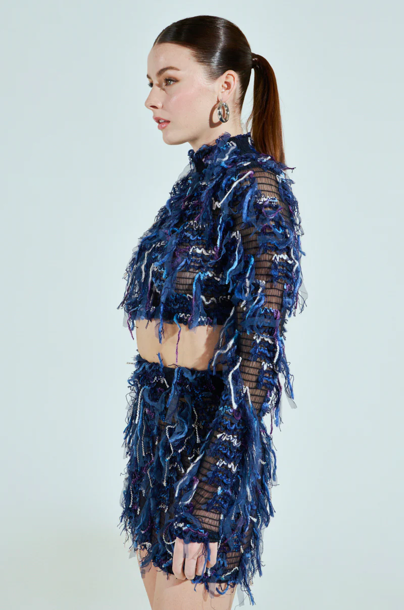 CRAZY FOR YOU FRINGE LONG SLEEVE TOP - Image 2