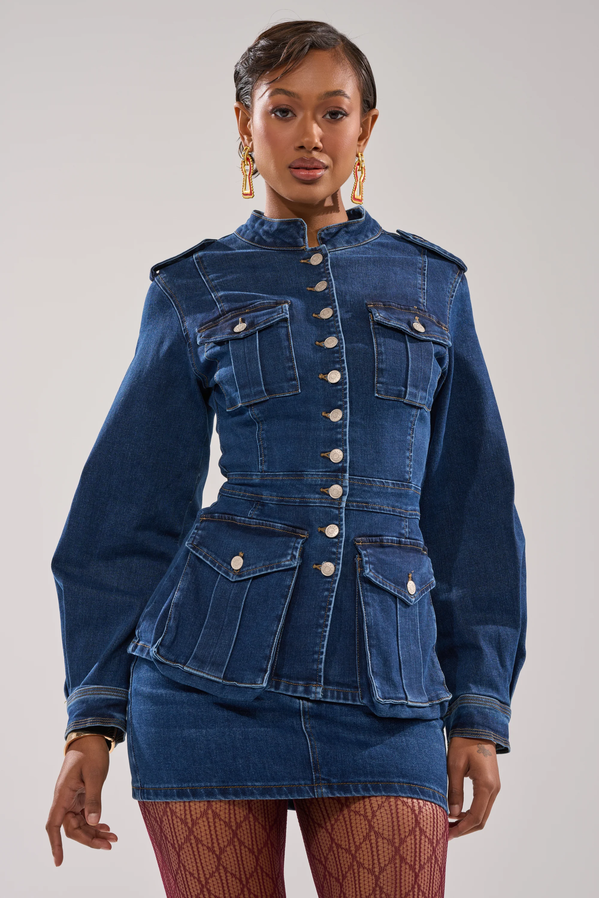 CRAZY FOR YOU LONG SLEEVE DENIM BUTTON DOWN - Image 2