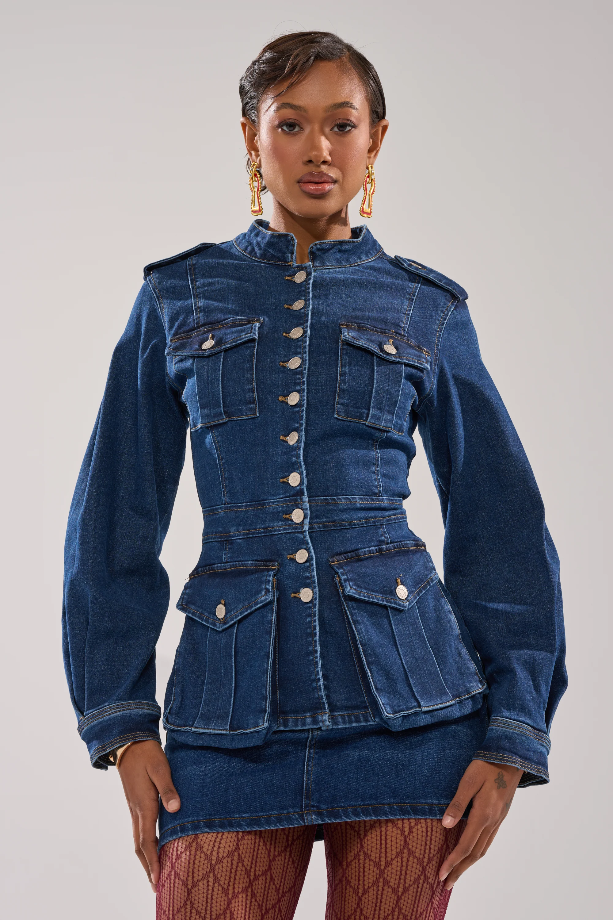 CRAZY FOR YOU LONG SLEEVE DENIM BUTTON DOWN - Image 3