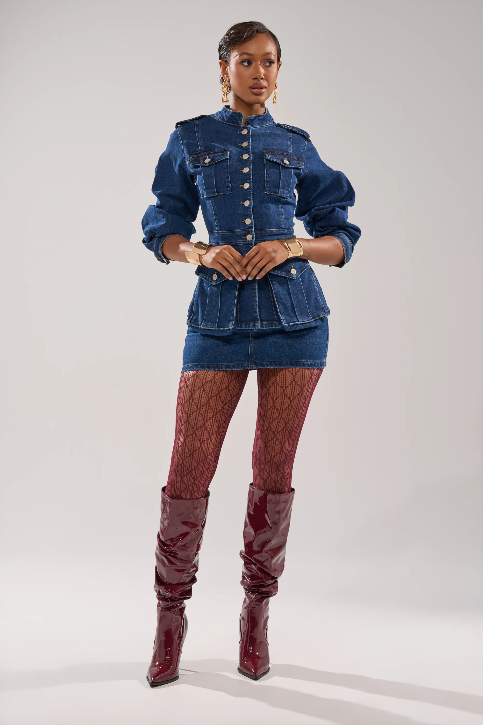 CRAZY FOR YOU LONG SLEEVE DENIM BUTTON DOWN - Image 8