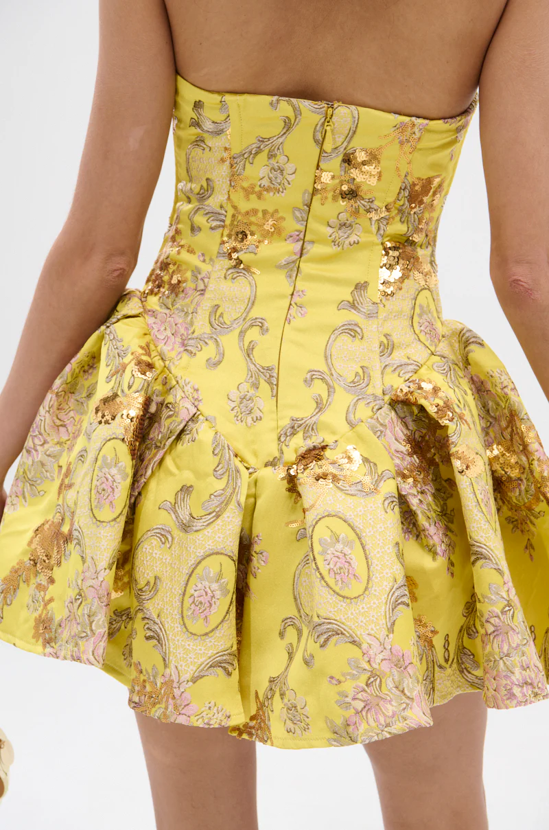 CRAZY IN LOVE BROCADE MINI DRESS - Image 7