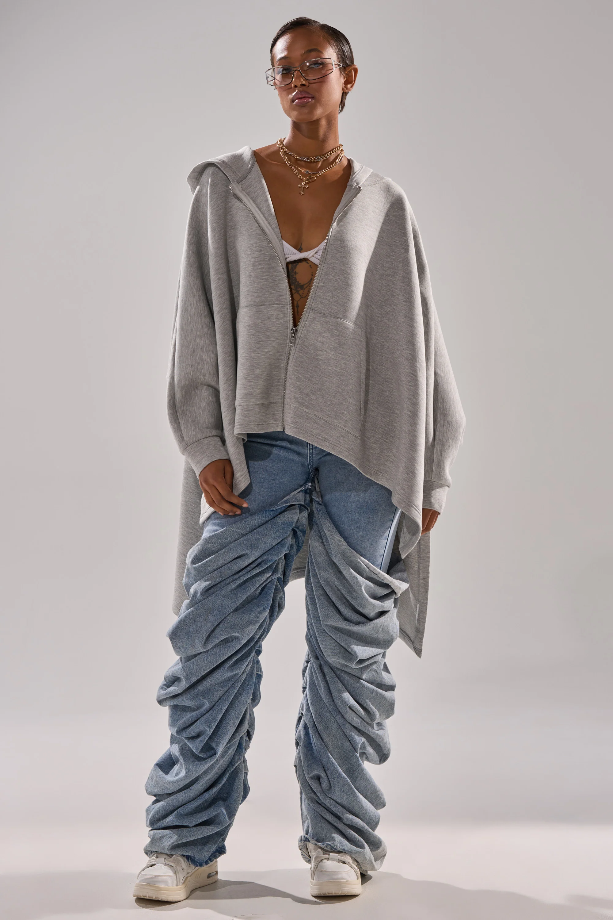 CREW LOVER OVERSIZED ZIP UP SWEATSHIRT - Image 7