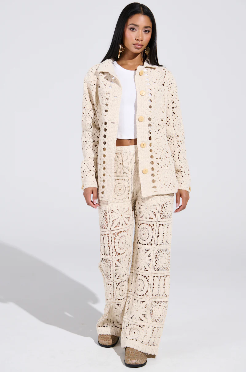 CROCHET KNIT BUTTON UP - Image 6