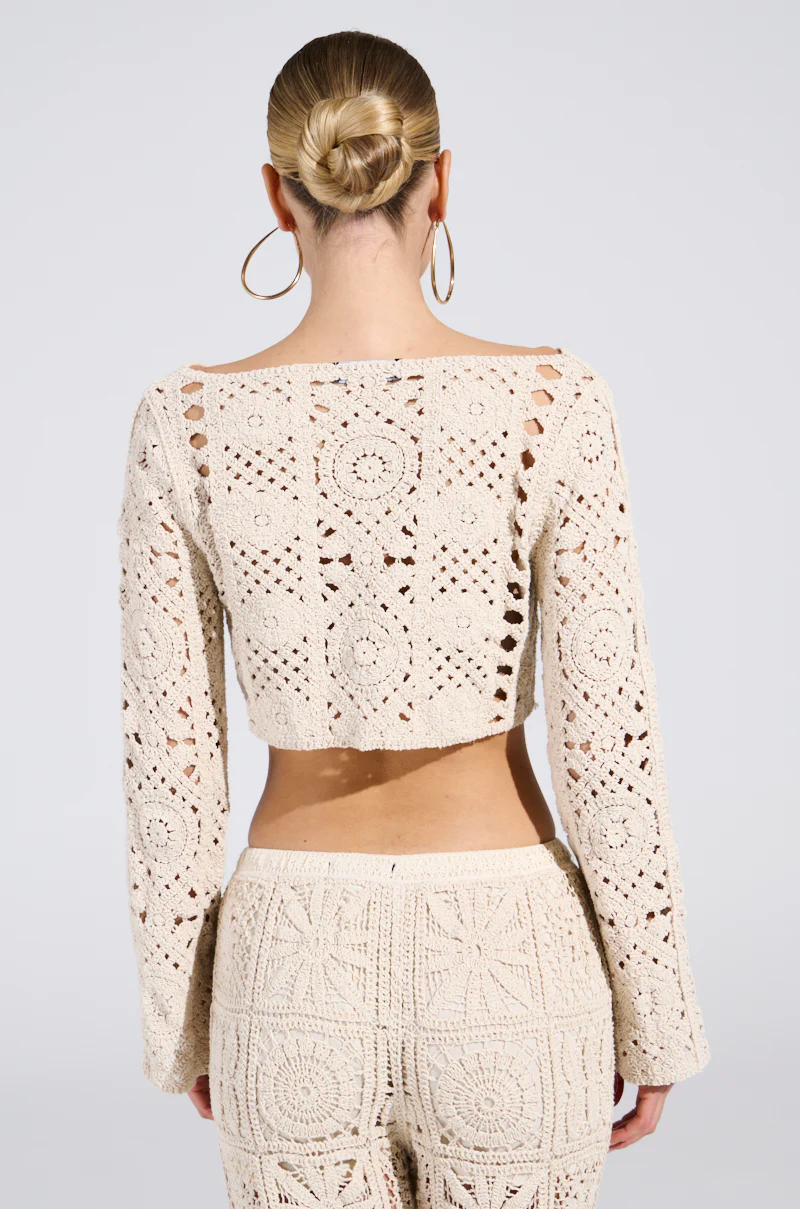 CROCHET KNIT CROP TOP - Image 4