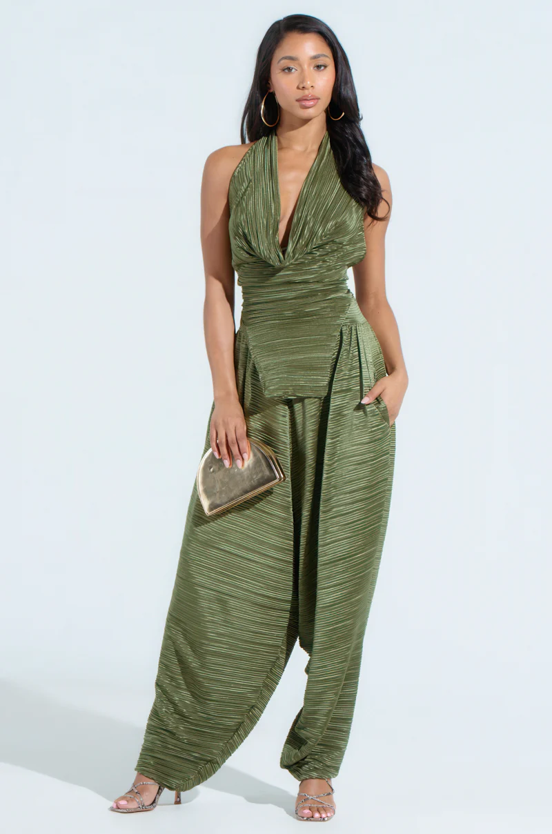 CROIX COWL NECK PLISSE HALTER TOP - Image 5