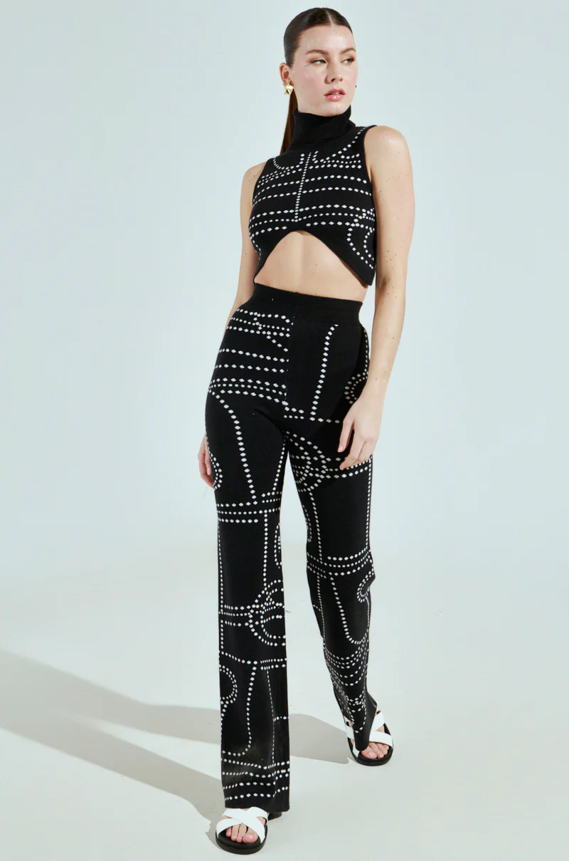 CROPPED DOTTED TURTLENECK SWEATER - Image 6
