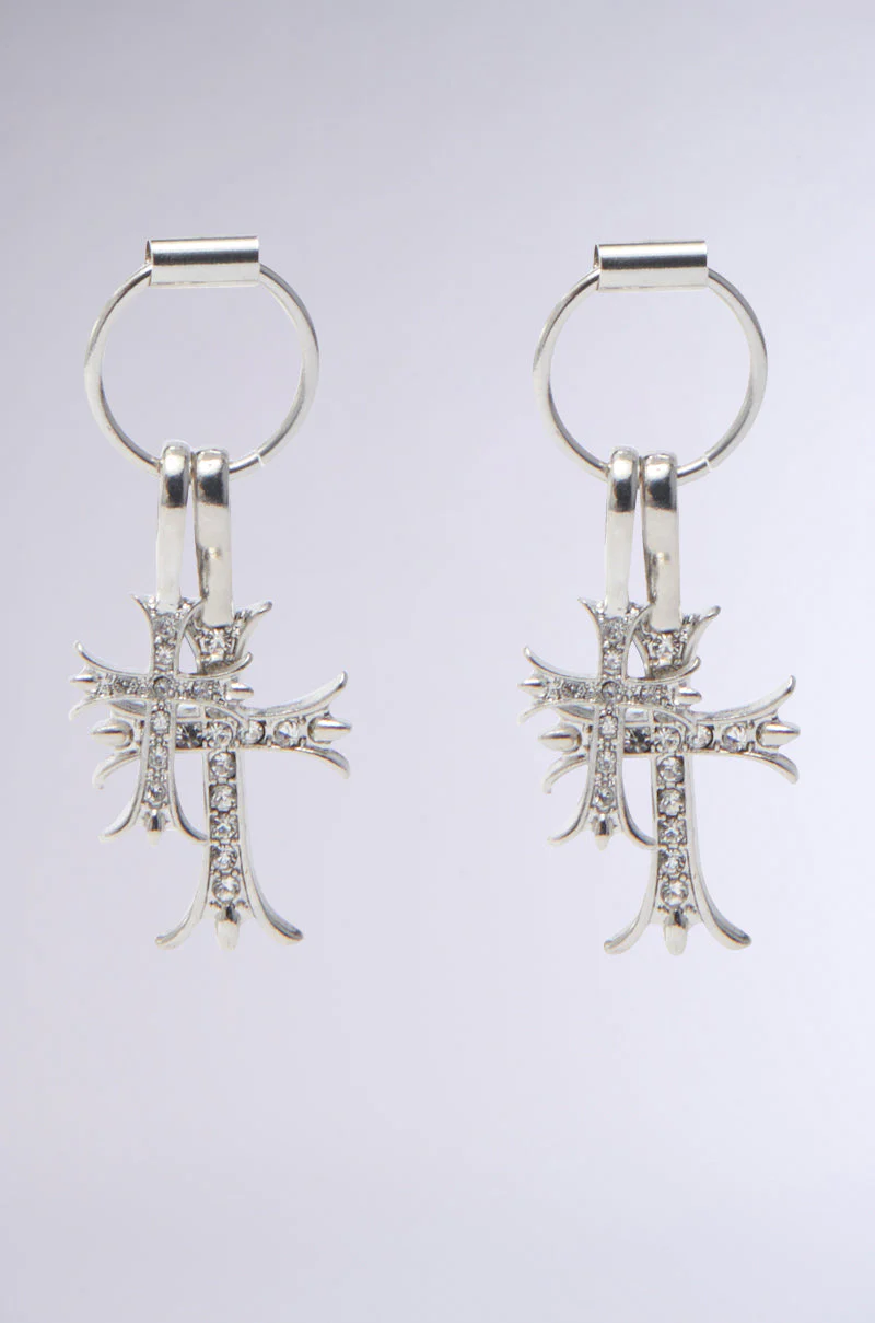 CROSS CHARM EARRING