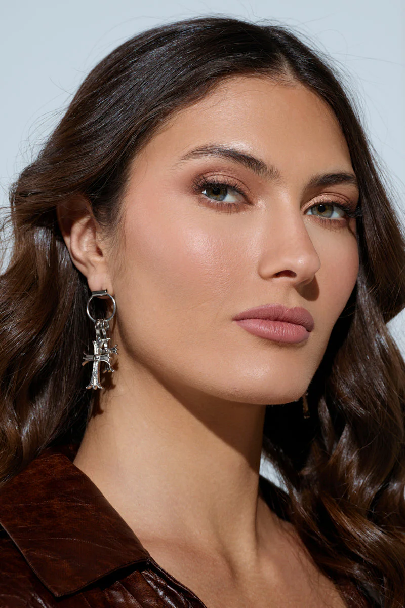 CROSS CHARM EARRING - Image 2