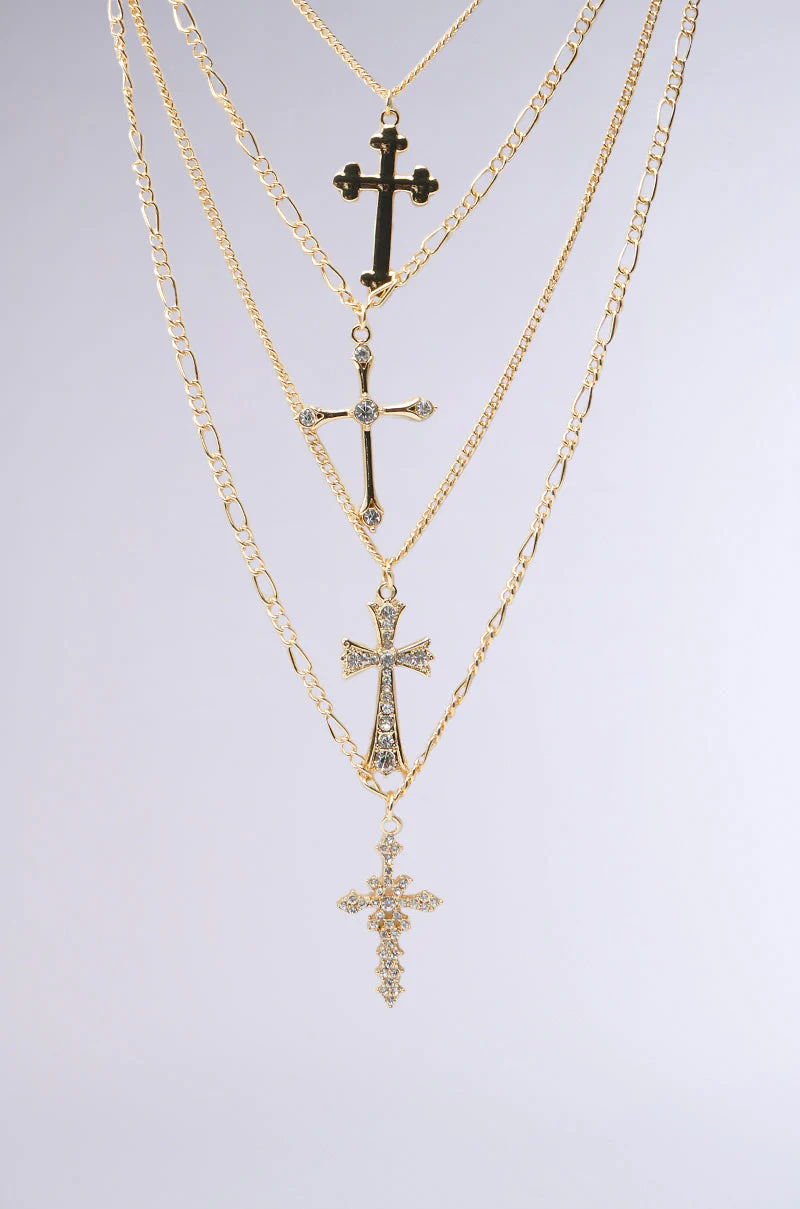 CROSS LAYERED NECKLACE - Image 3
