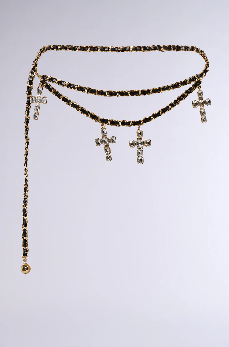 CROSS MY HEART CHAIN BELT
