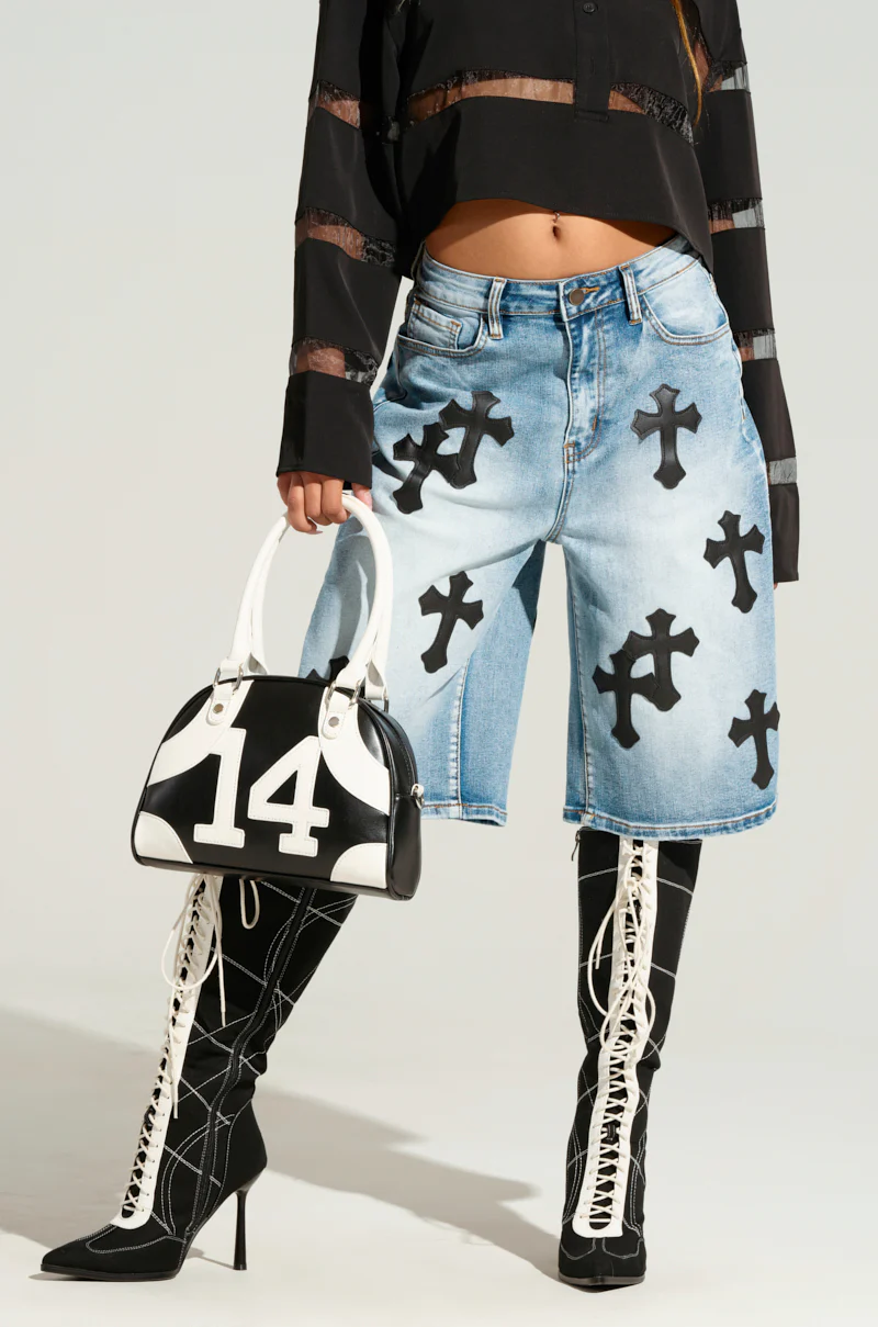 CROSS YOU OFF BERMUDA DENIM SHORT - Image 3