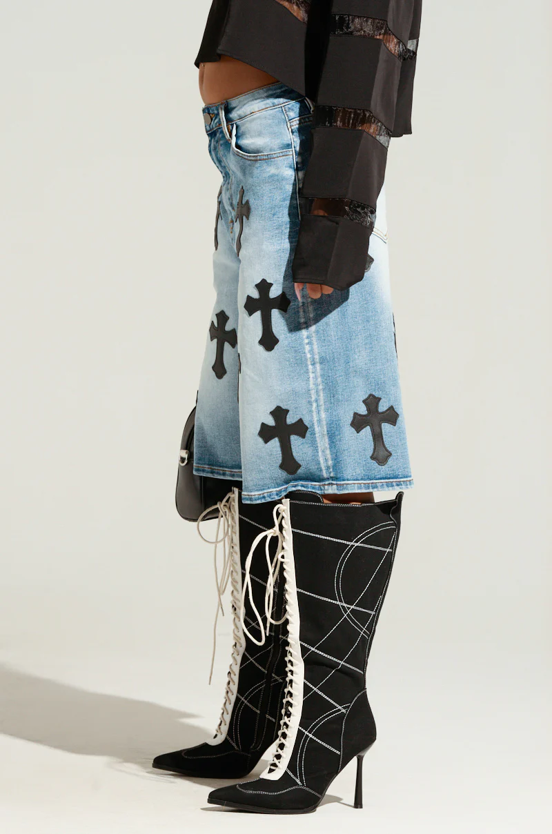 CROSS YOU OFF BERMUDA DENIM SHORT - Image 4